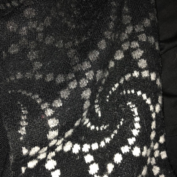 Waterfall drape front black long cardigan - Picture 2 of 4